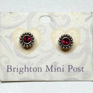 Brighton Mini Post Earrings Ruby Red NWT